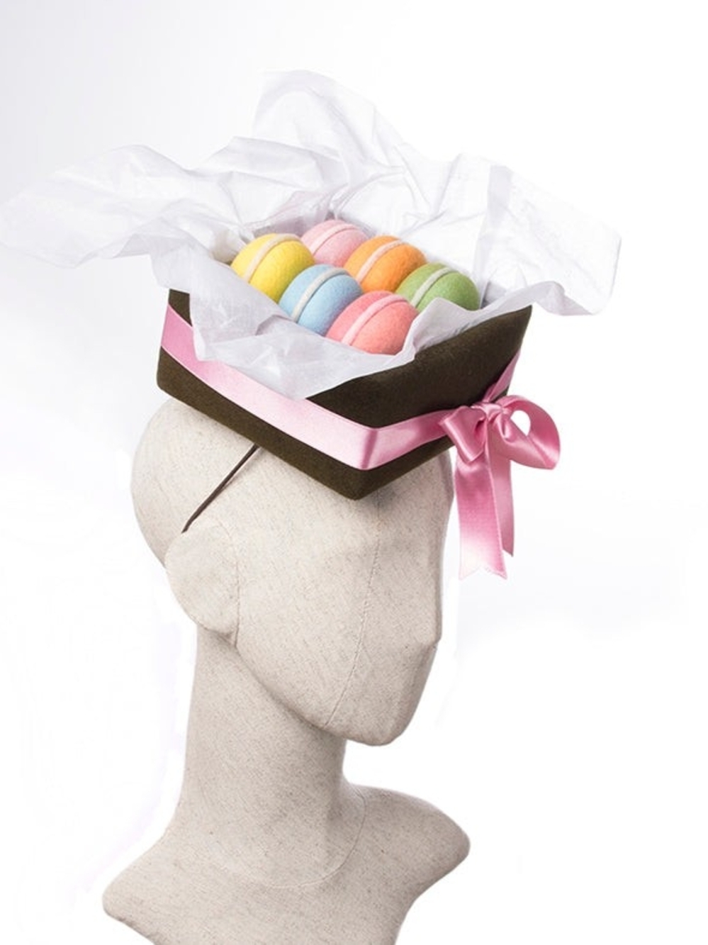 Pillbox Macaroon Hat